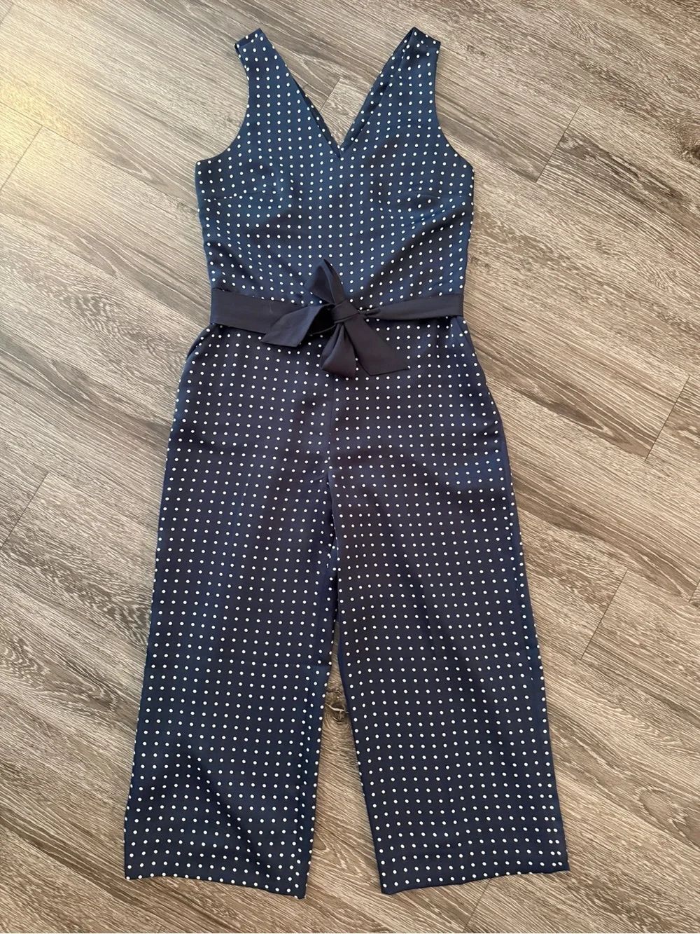 Banana Republic Navy Polka Dot Jumpsuit